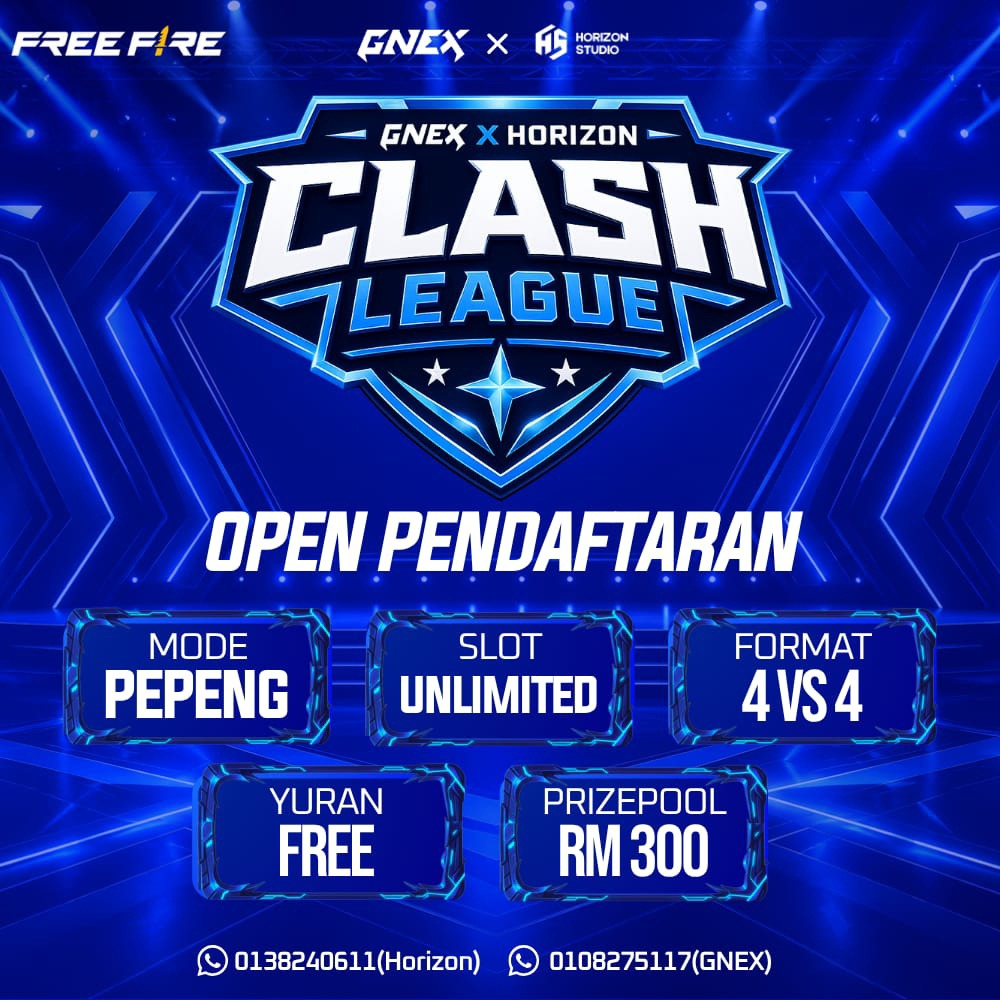 Poster pendaftaran GNEX x Horizon Clash League